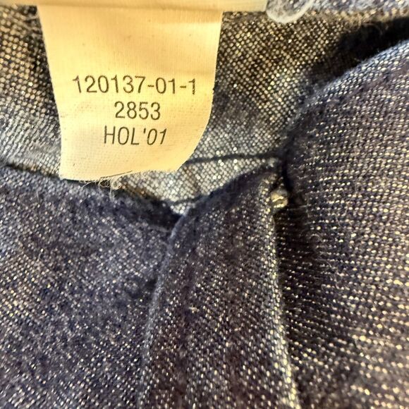 Old Navy Women's 8 Vintage Y2K Wide-Leg Metallic Denim Trousers - Picture 11 of 13